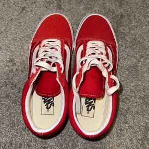 Vans Classic Red and White Sneakers